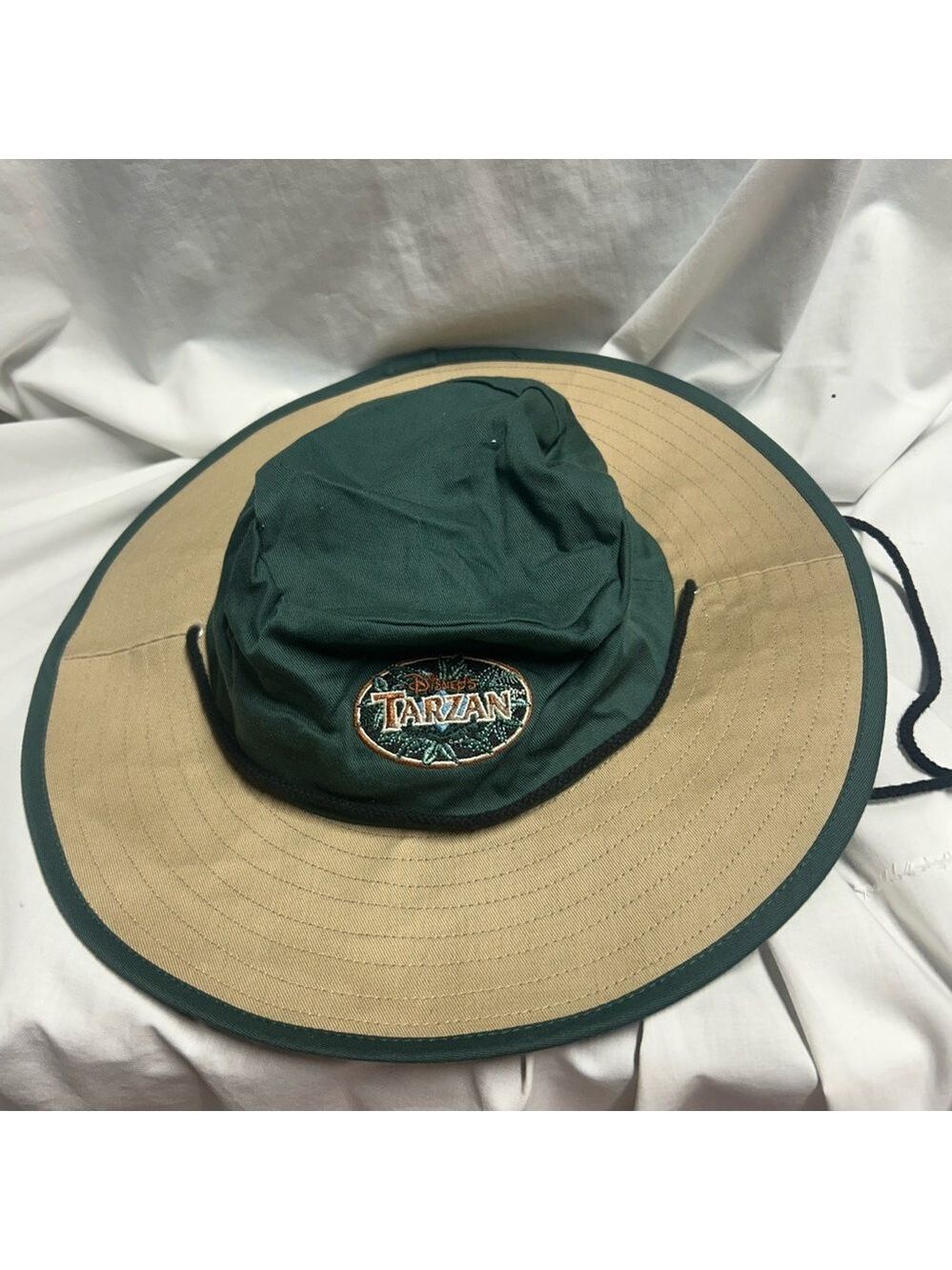 Vintage Walt Disney World Disney Tarzan Bucket Hat Safari Hat String Chin Strap